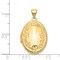 14K Yellow Gold Engraved Locket Pendant Jewelry 28mm x 16.7mm